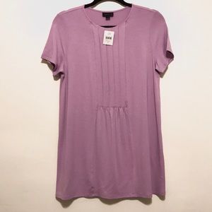 J. Jill NWT Pleated Front Lavender Tee